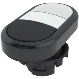 Pizzato Elettrica E21PDRL10221 E21PDRL10221 Bouton-poussoir à double touche actionneur plat blanc, noir 1 pc(s)