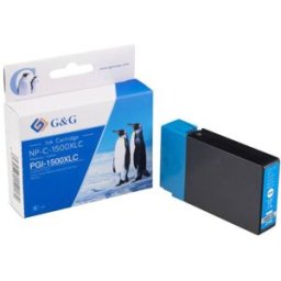 G&G; Encre remplace Canon PGI-1500C XL compatible cyan NP-C-1500XLC 1C1500C