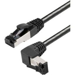 Maxtrack TI49-5L RJ45 Câble réseau, câble patch CAT 8.1 S/FTP 5 m noir coudé à 90 ° vers le haut, résiste à lammoniaque, blindage simple 1 pc(s)