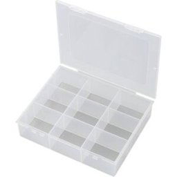 Mallette de rangement séparations fixes TRU COMPONENTS E-112-1 1565067 (L x l x H) 190 x 145 x 42 mm Nombre de compartiments: 9 1 pc(s)