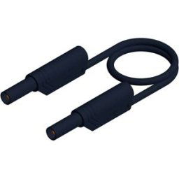SKS Hirschmann MLS SIL WS 200/1 Cordon de mesure de sécurité Banane mâle 4 mm Banane mâle 4 mm 2.00 m noir 1 pc(s)