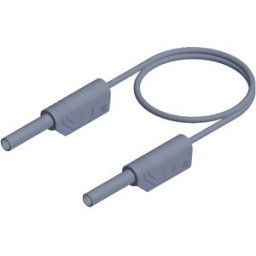 SKS Hirschmann MVL S 100/1 Au Cordon de mesure de sécurité Banane mâle 2 mm Banane mâle 2 mm 1.00 m gris 1 pc(s)