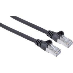Intellinet 740814 RJ45 Câble réseau, câble patch CAT 6a S/FTP 2.00 m noir feuille de blindage, blindage par tresse, blindé, sans halogène 1 pc(s)