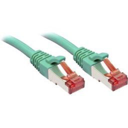 LINDY 47749 RJ45 Câble réseau, câble patch CAT 6 S/FTP 2.00 m vert avec cliquet dencastrement 1 pc(s)