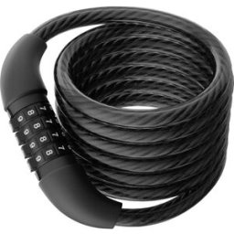 Basi ZR 303 Antivol à câble spiralé noir fermeture à combinaison