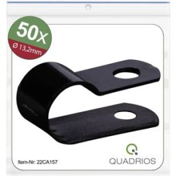 Quadrios 22CA157 Bride de montage vissable 22CA157 Plage de Ø du faisceau 13.2 mm (max) noir 1 set