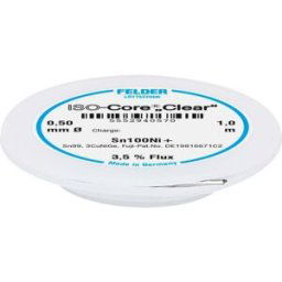 Felder ISO-Core Clear Sn100Ni+ Étain à souder bobine Sn99,25Cu0,7Ni0,05 0.5 mm
