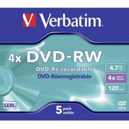 DVD-RW vierge Verbatim 43285 5 pc(s) 4.7 GB 120 min réinscriptible