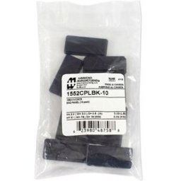 Hammond Electronics 1552CPLBK-10 Plaque dextrémité plastique ABS noir (L x l x H) 51 x 76 x 16 mm 10 pc(s)