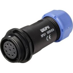 Connecteur de câble femelle, droit In Line 9 pôles 5 A 500 V/AC IP68 Weipu SP2111 / S 9 II