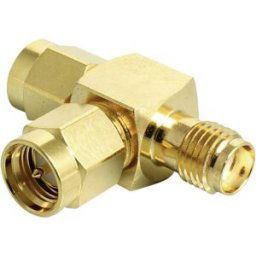 Adaptateur Y pour antenne WiFi Delock 88710 [2x SMA mâle - 1x SMA femelle] or