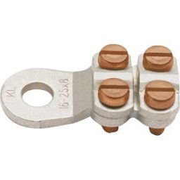 Klauke 584R10 Cosse à oeillet 4 vis Section max.=25 mm² Ø du trou=10.5 mm non isolé métal 1 pc(s)