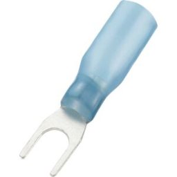 Conrad Components 93014c511 Cosse à fourche avec gaine thermorétractable 1.50 mm² 2.50 mm² Ø du trou=3.2 mm partiellement isolé bleu 30 pc(s)