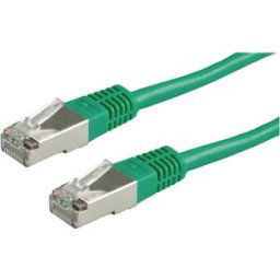 Roline 21.15.0343 RJ45 Câble réseau, câble patch CAT 5e S/FTP 2.00 m vert blindage double, contacts dorés 1 pc(s)