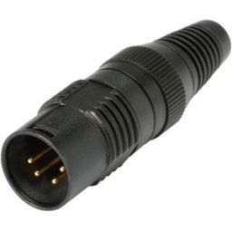 XLR mâle, droit Hicon HI-X4CM-G Nombre de pôles: 4 noir 1 pc(s)