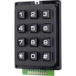 TRU COMPONENTS Clavier à touche Matrice de clavier 3 x 4 1 pc(s)