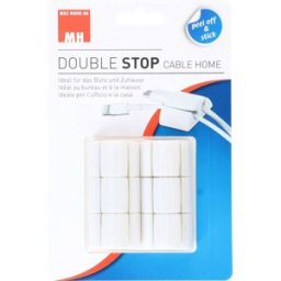 Cablehome Support de câble autocollant 135351 Plage de Ø du faisceau 8.5 mm (max) à deux brides blanc 1 pc(s)