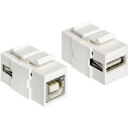 Adaptateur USB 2.0 Delock 1982627 - [1x USB 2.0 type A femelle - 1x USB 2.0 type B femelle] - blanc