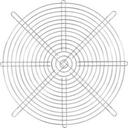 TRU COMPONENTS Grille de ventilation 1 pc(s) (l x H) 280 mm x 280 mm acier