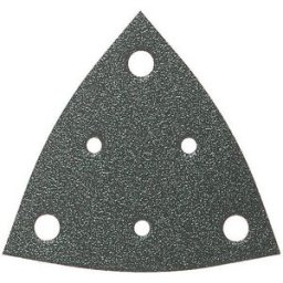 Feuille abrasive Delta avec bande auto-agrippante, perforé Fein 63717116044 Grain 240 Cote dencoignure 80 mm 5 pc(s)