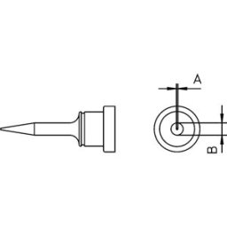 Weller LT-1S Panne de fer à souder forme ronde, longue Taille de la panne 0.2 mm Contenu 1 pc(s)