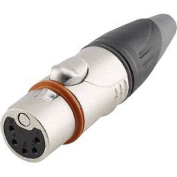 XLR femelle, droit Hicon HI-X5CF-HD Nombre de pôles: 5 noir, argent 1 pc(s)