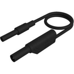 SKS Hirschmann MAL S WS-B 100/2,5 sw Cordon de mesure de sécurité prise de sécurité 4 mm prise de sécurité 4 mm, empilable 100 cm noir 1 pc(s)