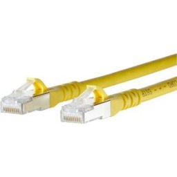 Metz Connect 1308452077-E RJ45 Câble réseau, câble patch CAT 6a S/FTP 2.00 m jaune avec cliquet dencastrement 1 pc(s)
