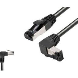 BKL Electronic 144025 RJ45 Câble réseau, câble patch CAT 8.1 S/FTP 2 m noir sans halogène 1 pc(s)
