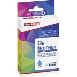 Edding Encre remplace Brother LC-123C compatible cyan EDD-446 18-446-01