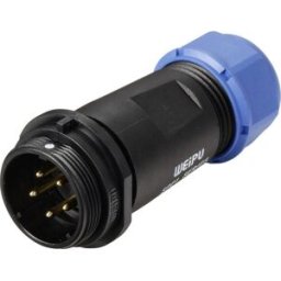 Connecteur de câble mâle, droit In Line 5C pôles 15 A 500 V/AC IP68 Weipu SP2111 / P 5C II