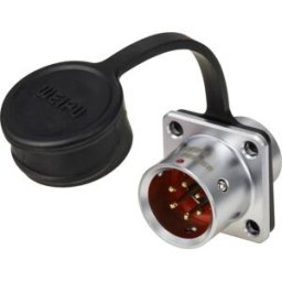 Embase à bride circulaire mâle, droit Ø 12 6 pôles 125 V/AC 5 A IP67 Push-Pull Weipu SF1213/P6