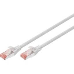 Digitus DK-1644-070 RJ45 Câble réseau, câble patch CAT 6 S/FTP 7.00 m gris sans halogène, torsadé par paire, avec cliquet dencastrement, ignifuge 1 pc(s)