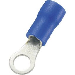 TRU COMPONENTS 746542 Cosse à oeillet Section max.=2.50 mm² Ø du trou=4.2 mm partiellement isolé bleu 100 pc(s)