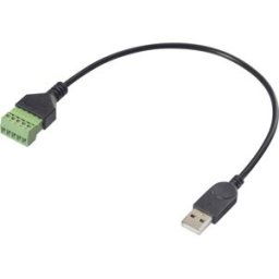 Renkforce USB 2.0 Câble adaptateur [1x USB 2.0 type A mâle - 1x Raccordement par serrage] RF-6443966 30 cm gaine en PVC