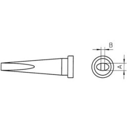 Weller LT-M Panne de fer à souder forme de burin, longue Taille de la panne 3.2 mm Contenu 1 pc(s)