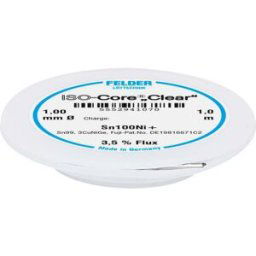 Felder ISO-Core Clear Sn100Ni+ Étain à souder bobine Sn99,25Cu0,7Ni0,05 1 mm