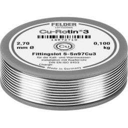 Felder Cu-Rotin® 3 Étain à souder sans plomb bobine Sn97Cu3 0.100 kg 2.7 mm