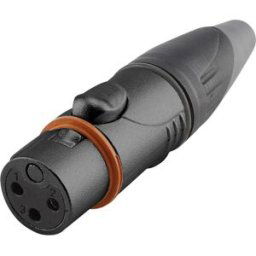 XLR femelle, droit Hicon HI-X3CF-HD-B Nombre de pôles: 3 noir 1 pc(s)