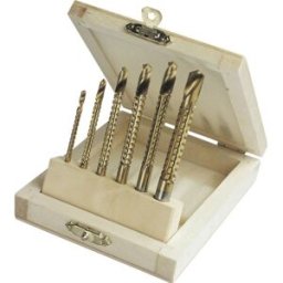 Brüder Mannesmann M54606 HSS Jeu de forets à fraiser pour métal 6 pièces 3 mm, 4 mm, 5 mm, 6 mm, 6.5 mm, 8 mm TiN tige cylindrique 1 set