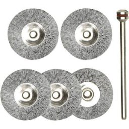 Set de 5 brosses rondes en Acier Proxxon Micromot 28952