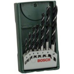 Bosch Accessories 2607019580 Jeu de forets pour le bois 7 pièces 3 mm, 4 mm, 5 mm, 6 mm, 7 mm, 8 mm, 10 mm tige cylindrique 1 set