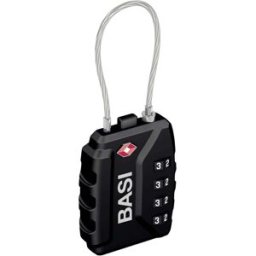Basi 6100-0625 Cadenas 37 mm TSA noir avec serrure à combinaison