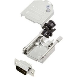 TRU COMPONENTS TCDTZK09HDP15K 7709036 Kit embase SUB-D mâle 180 ° Nombre de pôles: 15 fût à souder 1 pc(s)