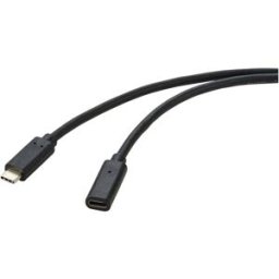 Renkforce Câble USB USB 3.2 Gen2x2 USB-C® mâle, USB-C® femelle 1.00 m noir gaine en PVC RF-4755220