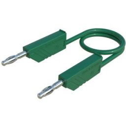SKS Hirschmann MLN 25/2,5 GN Cordon de mesure Banane mâle 4 mm Banane mâle 4 mm 25.00 cm vert 1 pc(s)