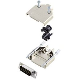 Kit embase SUB-D mâle Amphenol L17DTPK-M-09+L717HDE15P 180 ° Nombre de pôles: 15 fût à souder 1 pc(s)