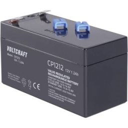 Batterie au plomb VOLTCRAFT VC-12713955 CE12V/1,2Ah 12 V 1.2 Ah plomb (AGM) (l x H x P) 97 x 58 x 43 mm cosses plates 4,8 mm sans entretien