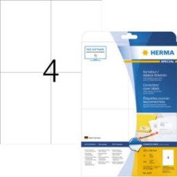 Herma 4229 Etiquette de correction 105 x 148 mm papier, mat blanc 100 pc(s) fixation permanente imprimante laser, photocopieuse, imprimante laser couleur,