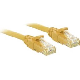 LINDY 48063 RJ45 Câble réseau, câble patch CAT 6 U/UTP 2.00 m jaune avec cliquet dencastrement 1 pc(s)